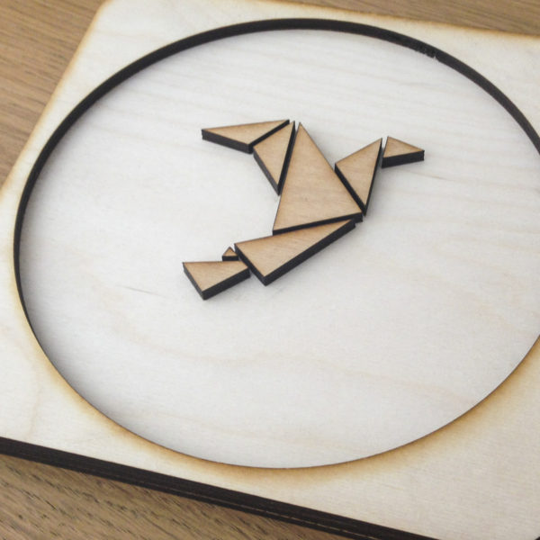 Origami Bird Wooden Frame